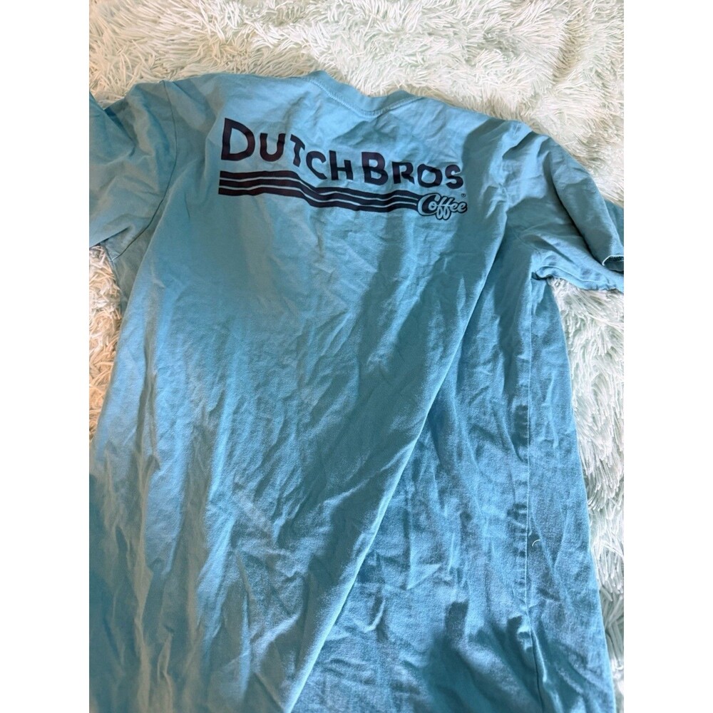 Size M Dutch Bros. Coffee Shirt Adult Medium Blue Peace Employee Uniform